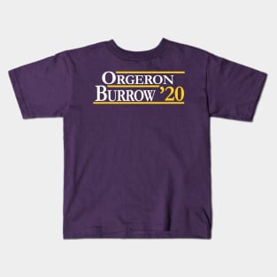 Orgeron and Burrow in 2020 Kids T-Shirt